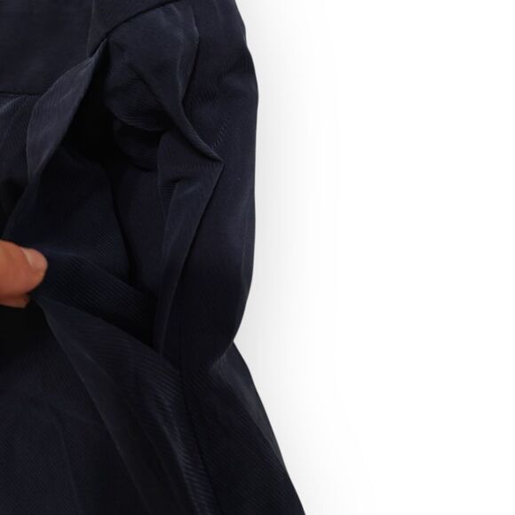 Anthropologie Daughters Of Liberation Cupro Blend Blue Straight Leg Pants Sz 4 - Picture 7 of 11